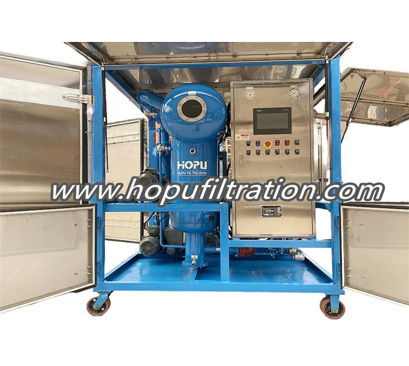 Stainless Steel Enclosure Transformer Oil Filtration Plant